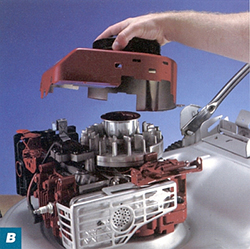 Инспектирование и замена тормозов в двигателях малого объема Briggs and Stratton