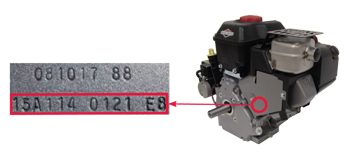 Snow Blower Engine Model Number Location