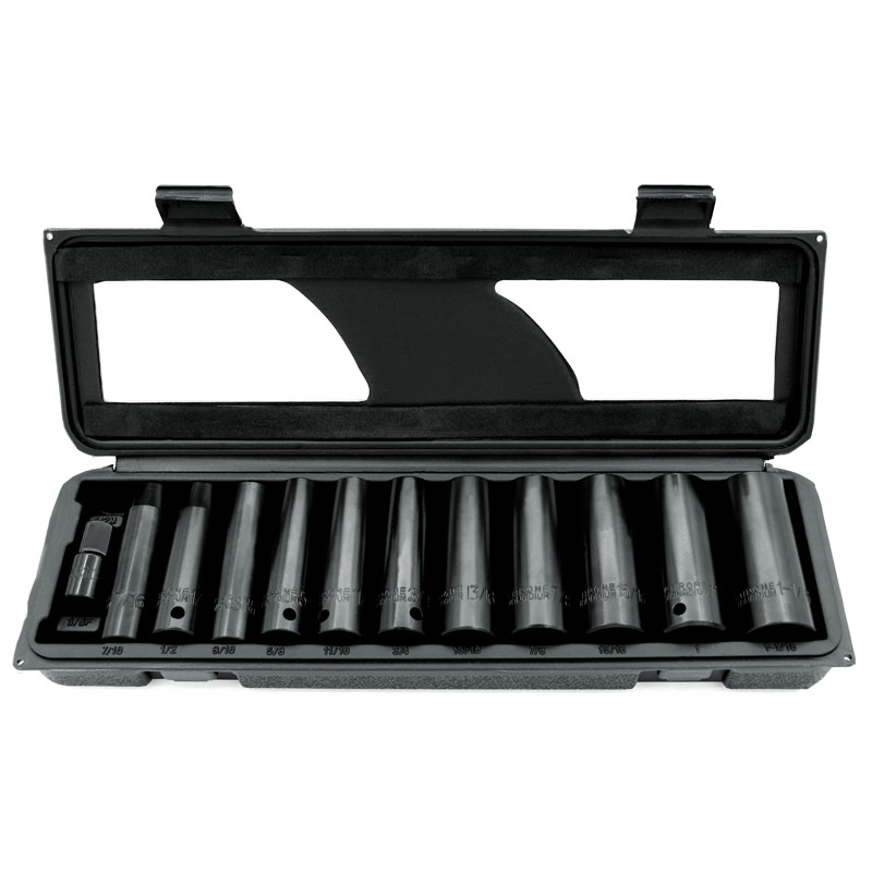 12 Piece SAE Deep Impact Socket Set