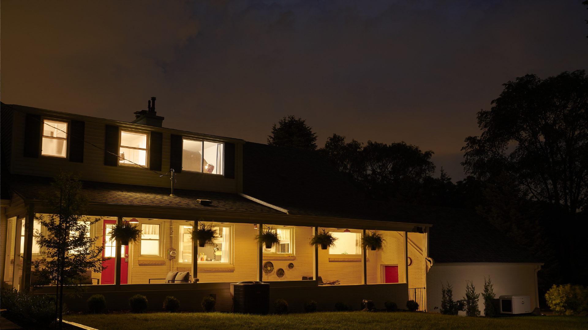 a house with a large front yard