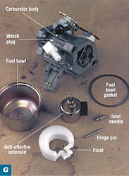 cleaning a lawn mower carburetor