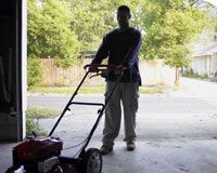 Storing Lawn Mower And Equipment