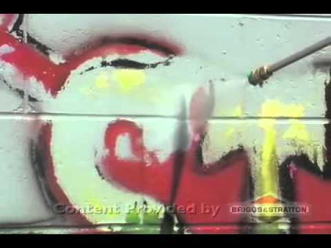 Removing Graffiti with a Pressure Washer