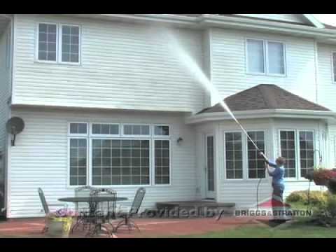 Second Story Cleaning with a Pressure Washer